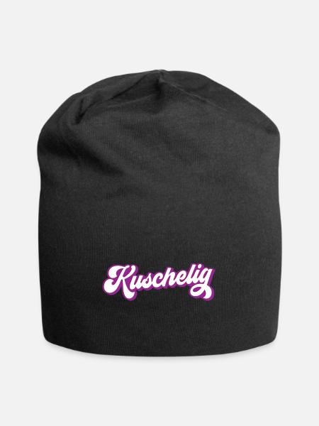 kuschelig | Farben änderbar - Jersey-Beanie - Schwarz
