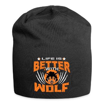 WOLF - Bonnet en jersey - noir - Devant