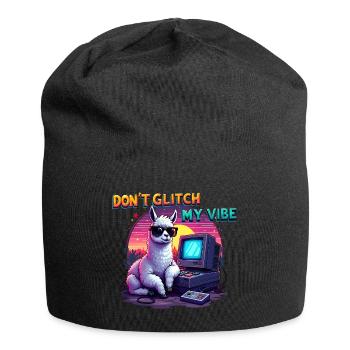 Don’t Glitch my Vibe - Alpaga Retro Gaming - Bonnet en jersey - noir - Devant