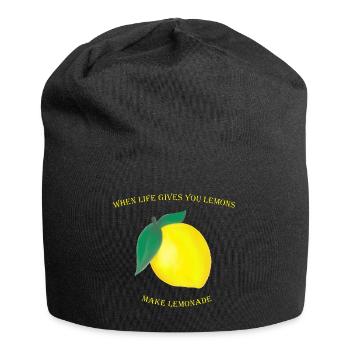 Lorsque la vie vous donne des citrons, faites de la limonade - Bonnet en jersey - noir - Devant