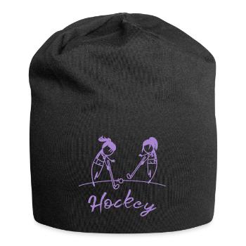field hockey girl hockey player hockey game - Jersey Beanie - black - Front