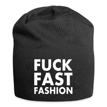 Fuck fast fashion - Bonnet en jersey - noir - Devant