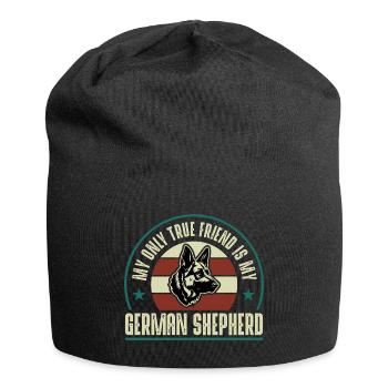Deutscher Schäferhund - Jersey-Beanie - Schwarz - Vorne
