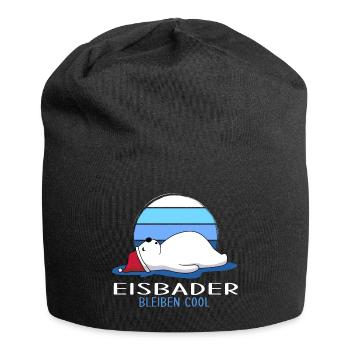 Eisbaden cool Winterbader Winterschwimmen - Jersey-Beanie - Schwarz - Vorne