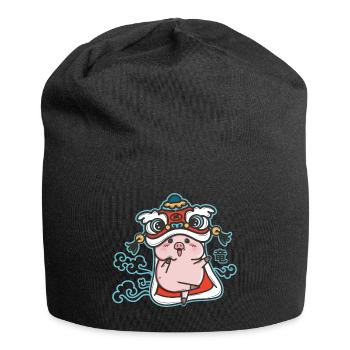 Dragon cochon - Bonnet en jersey - noir - Devant