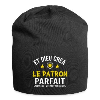 Patron cadeau drôle humour pdg - Bonnet en jersey - noir - Devant