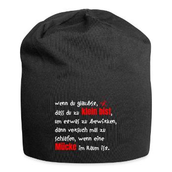 Protest, Demokratie, Klima, Politik, Widerstand - Jersey-Beanie - Schwarz - Vorne