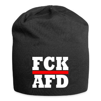 Fck afd - Bonnet en jersey - noir - Devant