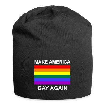 Make America Gay Again LGBT Flag  - Jersey-Beanie - Schwarz - Vorne