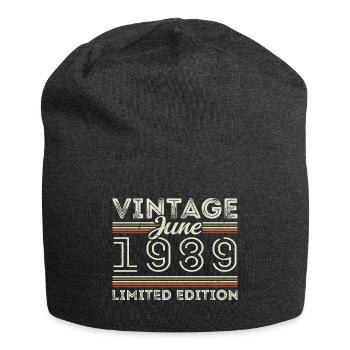 Juni 1989 Juni Geburtstagsgeschenk Juni 1989 - Jersey-Beanie - Anthrazit - Vorne