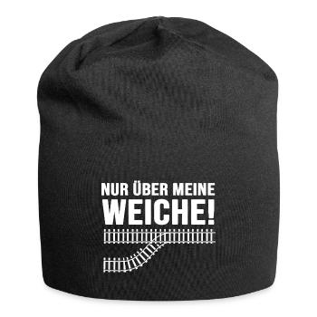 Eisenbahn Lokomotive Modeleisenbahn "meine Weiche" - Jersey-Beanie - Schwarz - Vorne