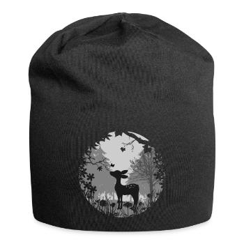 Fawn with butterfly - Jersey Beanie - black - Front