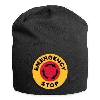 Emergency | Notfall | Stop - Bonnet en jersey - noir - Devant