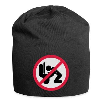 Kotzen verboten | puke | Spit | Vomit not allowed - Jersey Beanie - black - Front