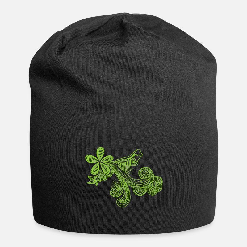 dessin-vert - Bonnet en jersey - noir