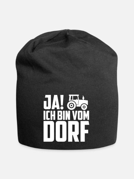 Ich bin vom Dorf - Jersey-Beanie - Schwarz