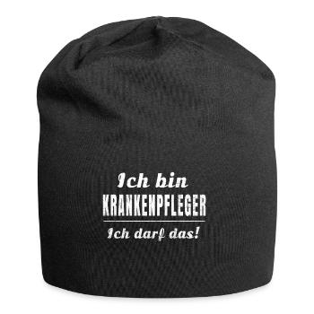 Ich bin Krankenpfleger, ich darf das! - Jersey-Beanie - Schwarz - Vorne