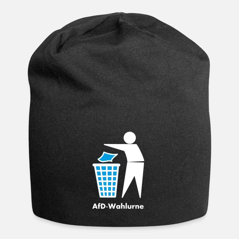 Afd Wahlurne - Jersey-Beanie - Schwarz