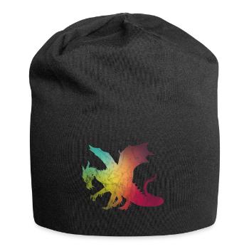 blurred dragon - dragon fairy fantasy gift - Jersey Beanie - black - Front