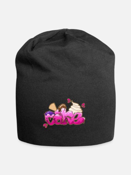 Cake Graffiti Schriftzug - Jersey-Beanie - Schwarz