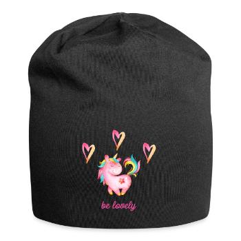 be lovely - unicorn unicorns mythical creature gift - Jersey Beanie - black - Front