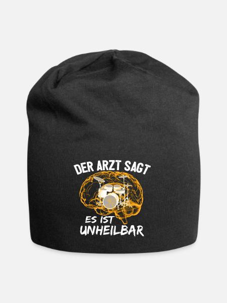 Schlagzeug Drummer -Der Arzt sagt es ist unheilba - Jersey-Beanie - Schwarz