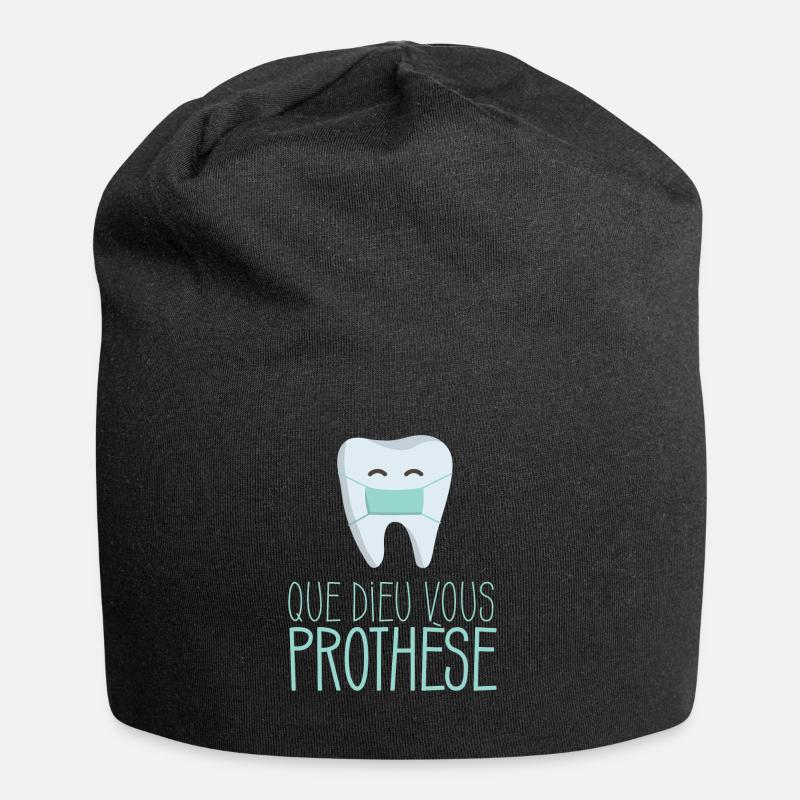 Que Dieu Vous Prothèse - Bonnet en jersey - noir
