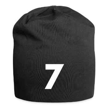 Numéro 7, numéro 7, 7, sept, numéro sept, sept, - Bonnet en jersey - noir - Devant