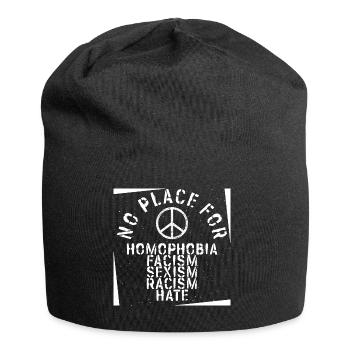 No Place for Homophobia Facism LGBT Pride Vintage - Jersey-Beanie - Schwarz - Vorne