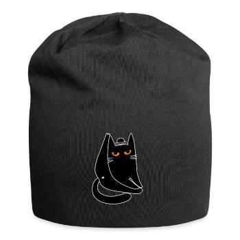 poison bout à bout de chat t-shirt - Bonnet en jersey - noir - Devant