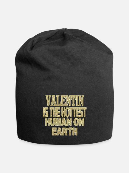 Valentin - Jersey-Beanie - Schwarz
