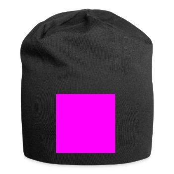 Quadrat pink - Jersey-Beanie - Schwarz - Vorne