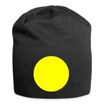 Circle yellow - Jersey Beanie - black - Front