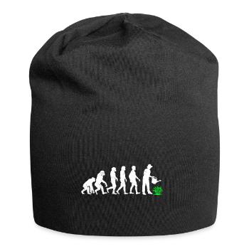 Gärtner Evolution entwicklung gießen garten kanne - Jersey-Beanie - Schwarz - Vorne