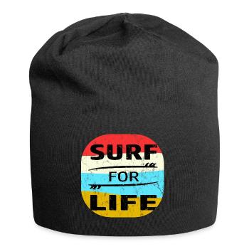 Surfer Surfen Surf Meer See Wellen Urlaub Geschenk - Jersey-Beanie - Schwarz - Vorne