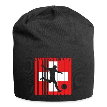 Vintage Schweizer Flag.Switzerland.Football World Cup - Jersey-Beanie - Schwarz - Vorne
