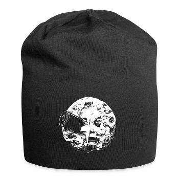 Reise zum Mond - Jersey-Beanie - Schwarz - Vorne