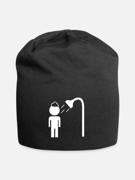 duschen - Jersey-Beanie - Schwarz