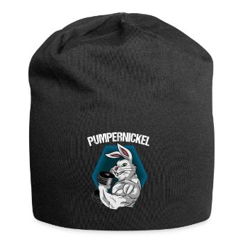 pumpernickel! Rabbits pumping - Jersey Beanie - black - Front