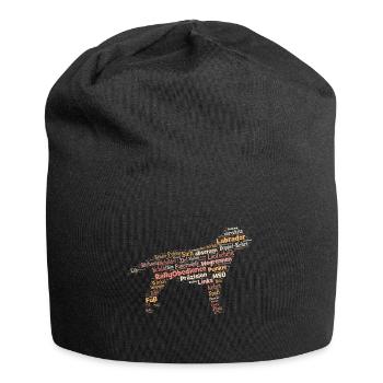 Labrador Rally Obedience Wordcloud - Jersey-Beanie - Schwarz - Vorne