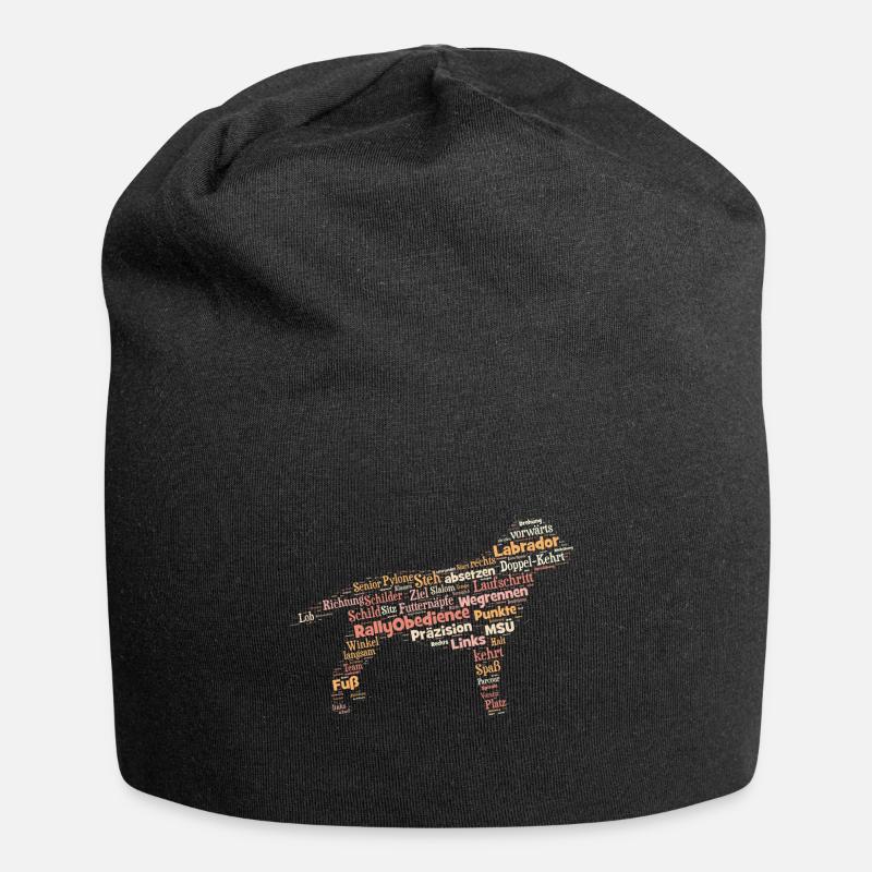 Labrador Rally Obedience Wordcloud - Jersey-Beanie - Schwarz