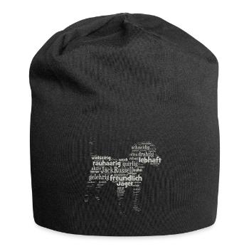 Jack Russell Terrier Charakteristik Wordcloud - Jersey-Beanie - Schwarz - Vorne