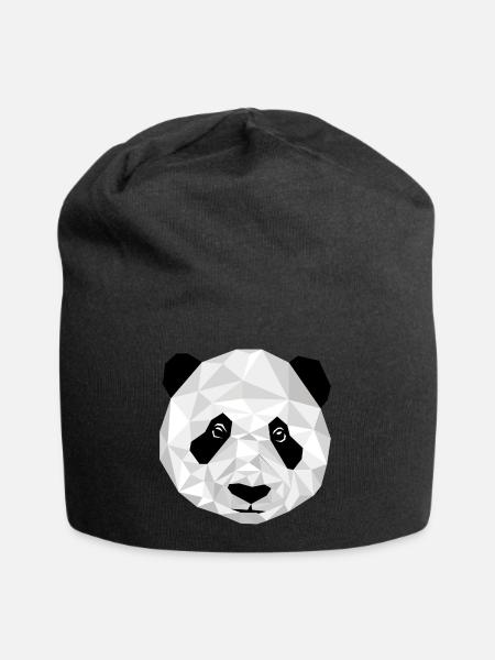 Graphic panda 2 - Jersey Beanie - black