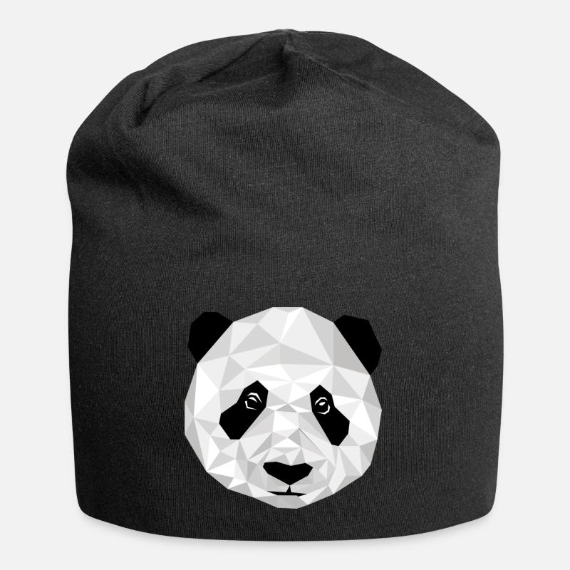 Graphic panda 2 - Jersey Beanie - black