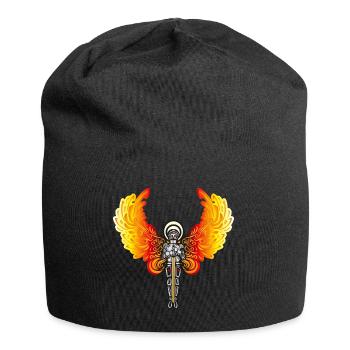 Feuer Engel - Jersey-Beanie - Schwarz - Vorne