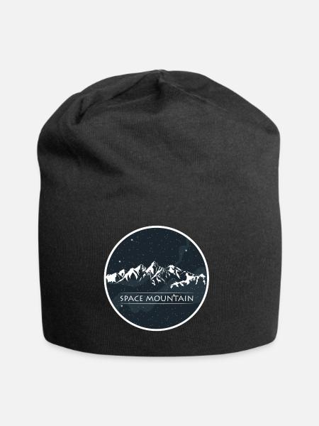 Space Mountain Wandern Berg Geschenk - Jersey-Beanie - Schwarz