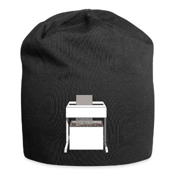 travail de bureau machine à papier déchiqueteuse idée cadeau - Bonnet en jersey - noir - Devant