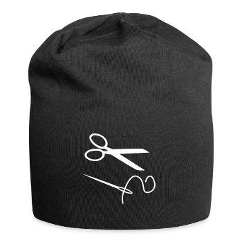 aiguille ciseaux à coudre Motif conception idée cadeau cool - Bonnet en jersey - noir - Devant