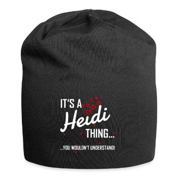 Il est une chose Heidi tu ne comprendrais pas! nom - Bonnet en jersey - noir - Devant