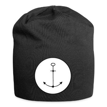 Les gars avec l'ancre - Bonnet en jersey - noir - Devant